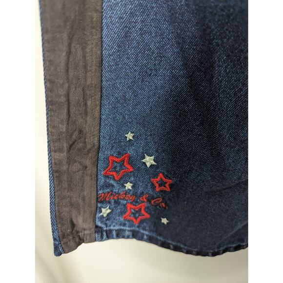 Vintage 90's Mickey & Co Jeans High Waist Tapered Leg Velvet Side Embroidered - Picture 8 of 10